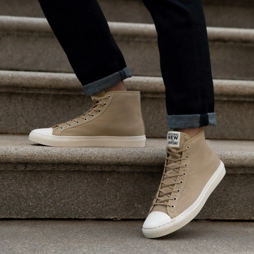 Men's Classic High Top | Field Tan x Off-White - Image 7